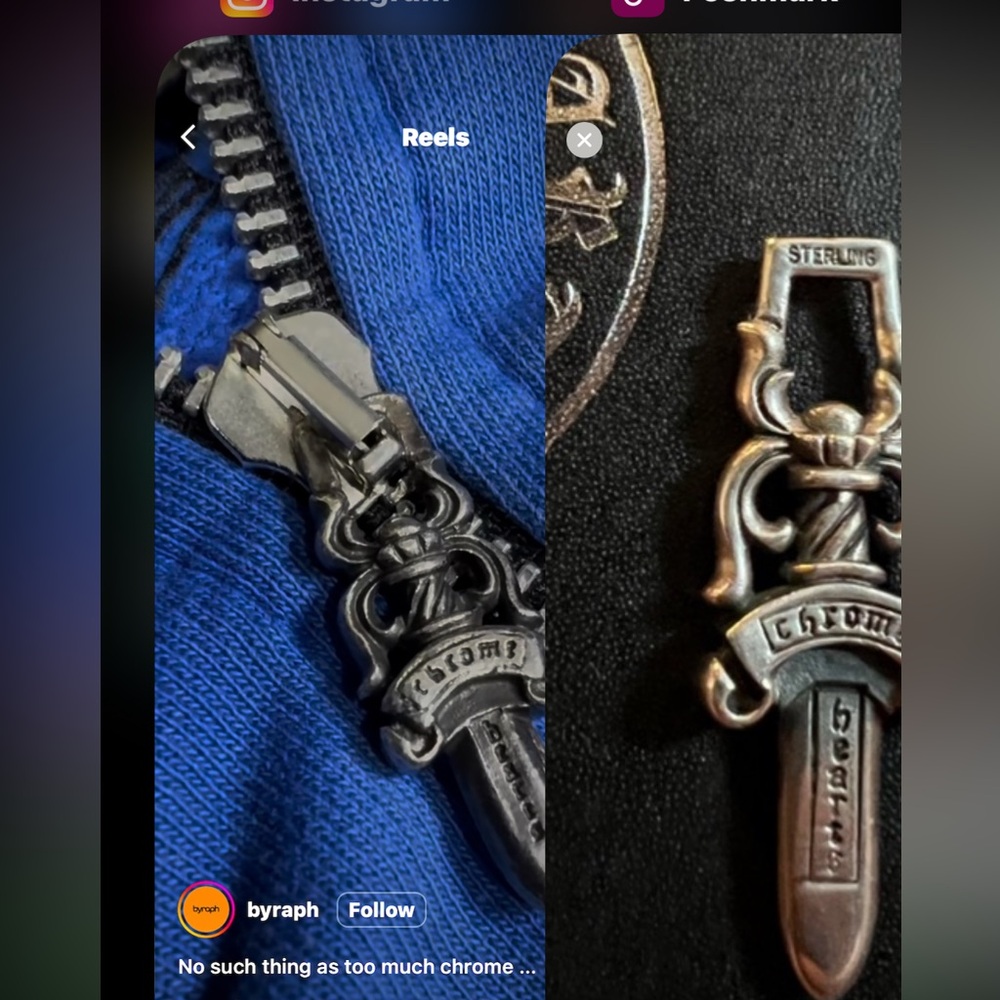 Chrome Hearts Dagger Pendant 925 Silver - Picture 6 of 6